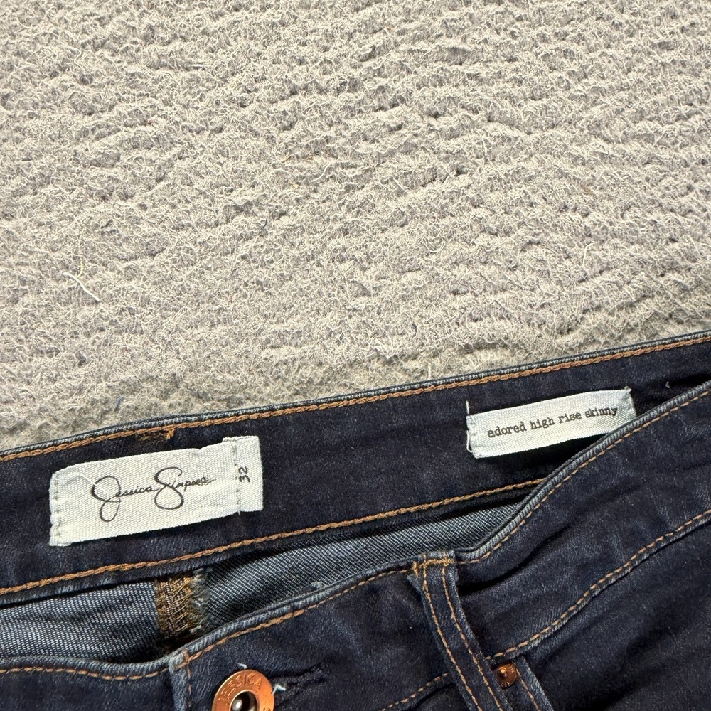 Jessica Simpson Adored Jeans Womens 32x29 Blue Cotton Skinny Workwear Stretch - Picture 3 of 10
